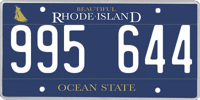 RI license plate 995644