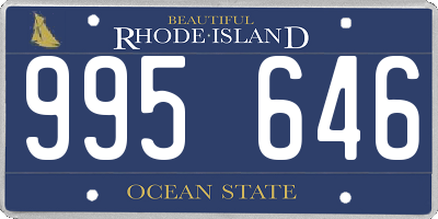 RI license plate 995646