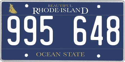 RI license plate 995648