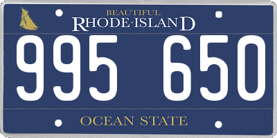 RI license plate 995650