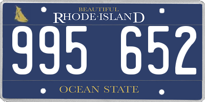 RI license plate 995652