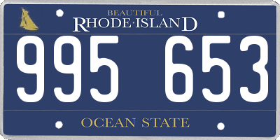 RI license plate 995653