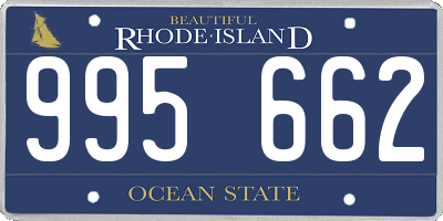 RI license plate 995662