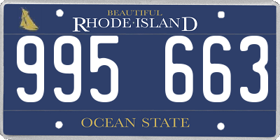RI license plate 995663