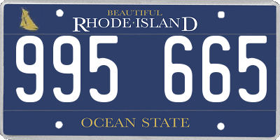 RI license plate 995665