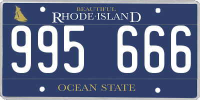 RI license plate 995666