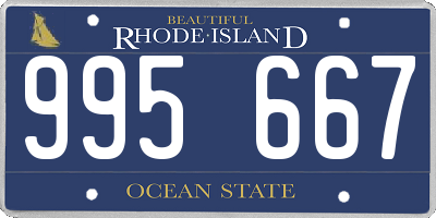 RI license plate 995667