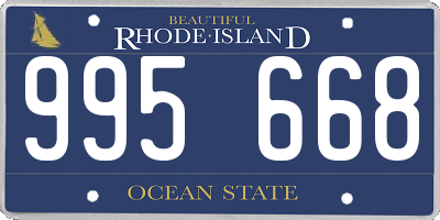 RI license plate 995668