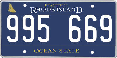 RI license plate 995669