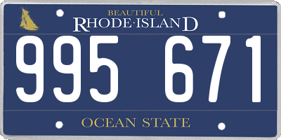 RI license plate 995671