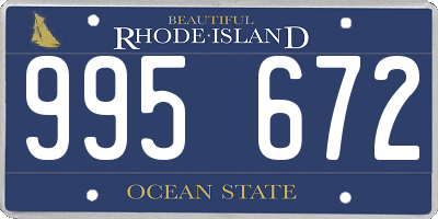 RI license plate 995672