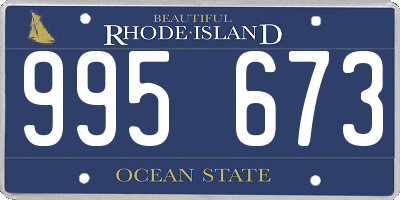 RI license plate 995673