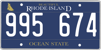 RI license plate 995674