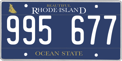 RI license plate 995677