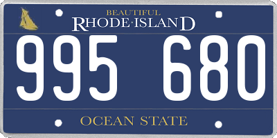 RI license plate 995680