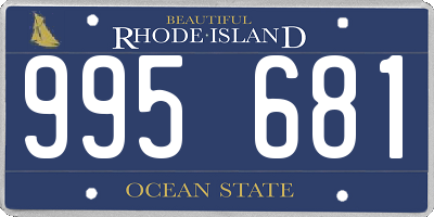 RI license plate 995681