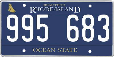 RI license plate 995683