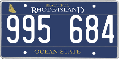 RI license plate 995684