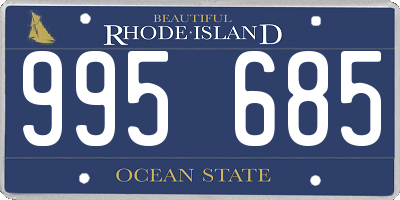 RI license plate 995685