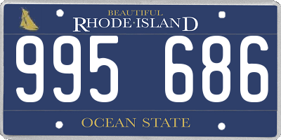 RI license plate 995686