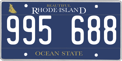 RI license plate 995688