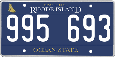 RI license plate 995693