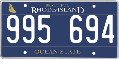 RI license plate 995694