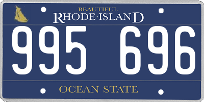 RI license plate 995696