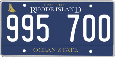 RI license plate 995700