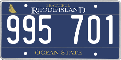 RI license plate 995701