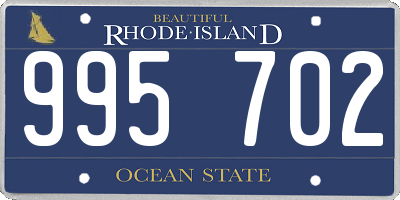 RI license plate 995702