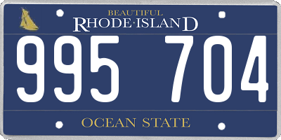 RI license plate 995704