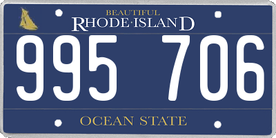 RI license plate 995706