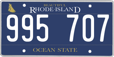 RI license plate 995707