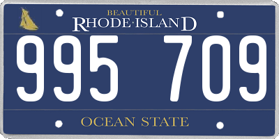 RI license plate 995709