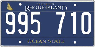 RI license plate 995710