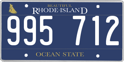 RI license plate 995712