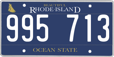 RI license plate 995713