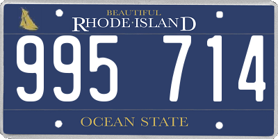 RI license plate 995714