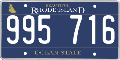 RI license plate 995716