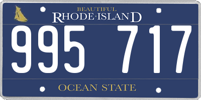 RI license plate 995717