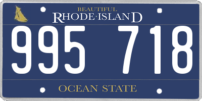 RI license plate 995718