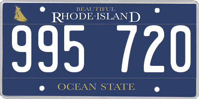 RI license plate 995720