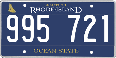 RI license plate 995721