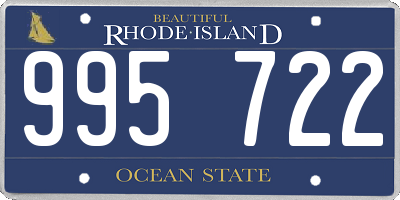 RI license plate 995722