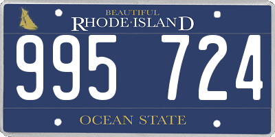 RI license plate 995724