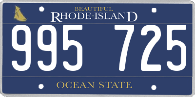 RI license plate 995725