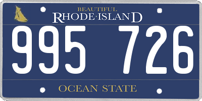 RI license plate 995726