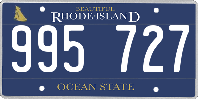 RI license plate 995727