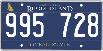 RI license plate 995728